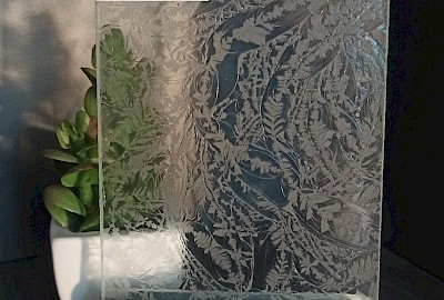 Eisblumenglas weiß